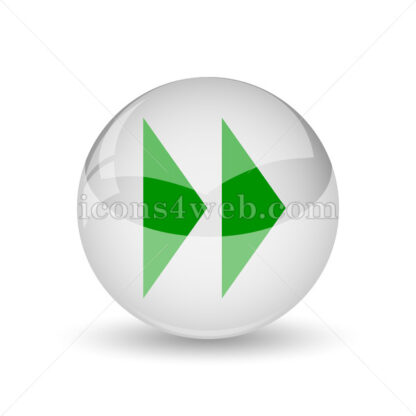 Fast forward sign glossy icon. Fast forward sign glossy button - Website icons