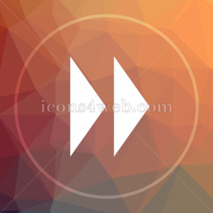 Fast forward sign low poly icon. Website low poly icon - Website icons