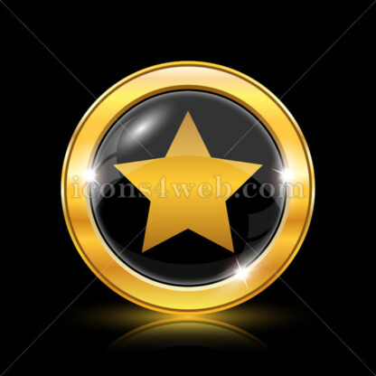 Favorite  golden icon. - Website icons