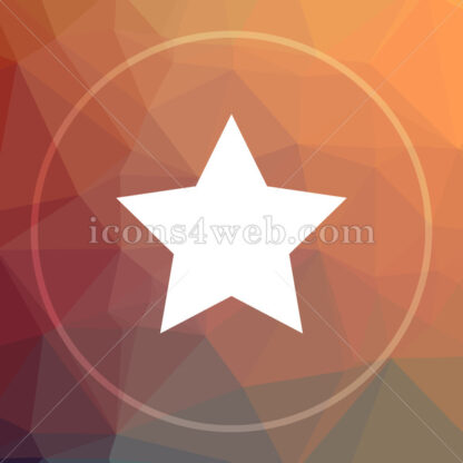 Favorite  low poly icon. Website low poly icon - Website icons
