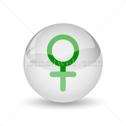 Female sign glossy icon. Female sign glossy button - Website icons