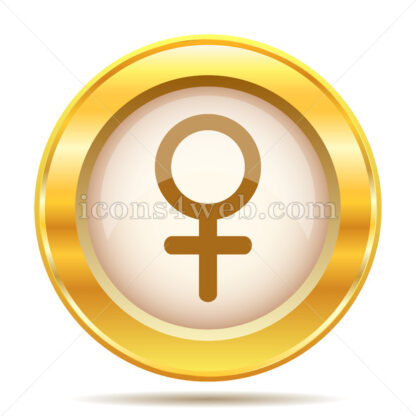 Female sign golden button - Website icons