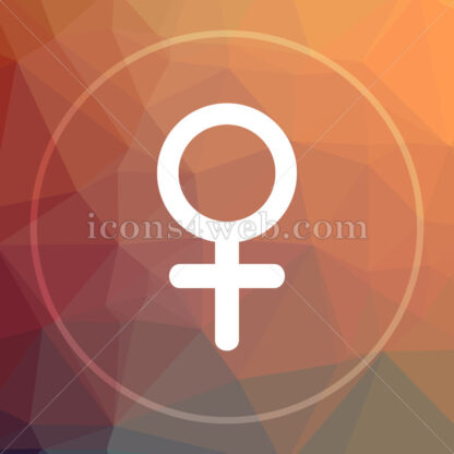 Female sign low poly icon. Website low poly icon - Website icons