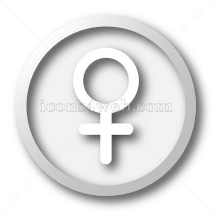 Female sign white icon. Female sign white button - Website icons