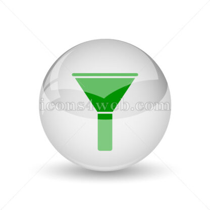 Filter glossy icon. Filter glossy button - Website icons