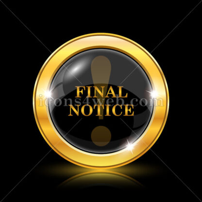 Final notice golden icon. - Website icons