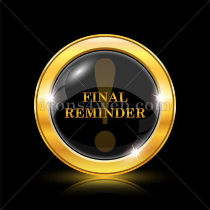 Final reminder golden icon. - Website icons