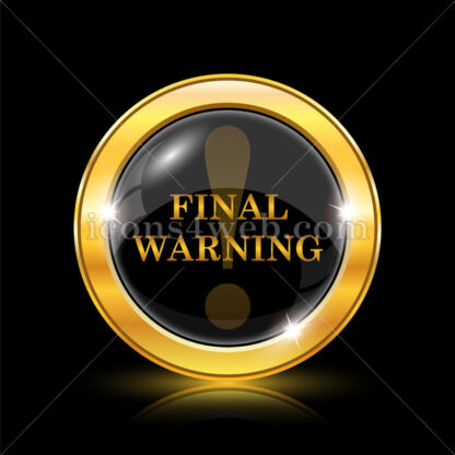 Final warning golden icon. - Website icons