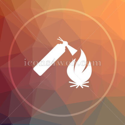 Fire extinguisher low poly icon. Website low poly icon - Website icons