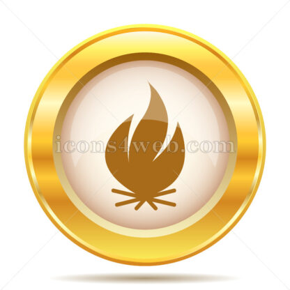 Fire golden button - Website icons
