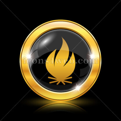 Fire golden icon. - Website icons