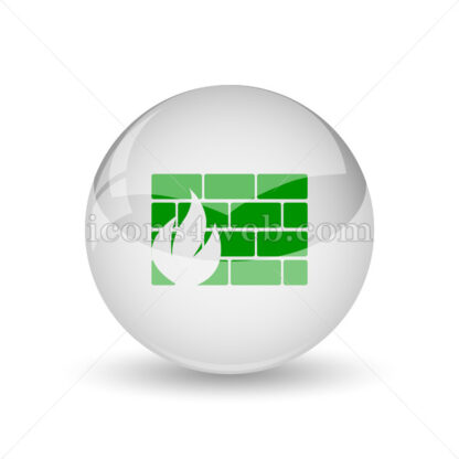 Firewall glossy icon. Firewall glossy button - Website icons