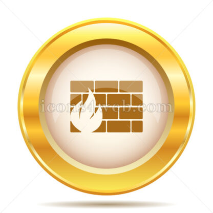Firewall golden button - Website icons
