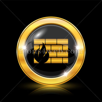 Firewall golden icon. - Website icons