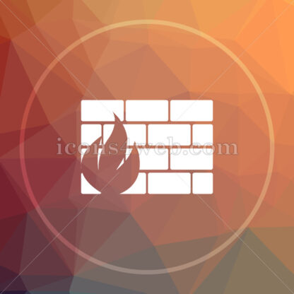 Firewall low poly icon. Website low poly icon - Website icons
