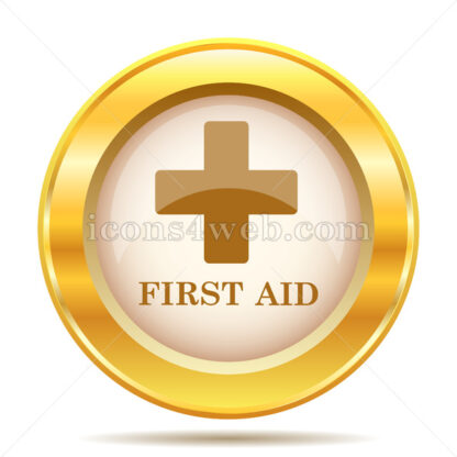 First aid golden button - Website icons