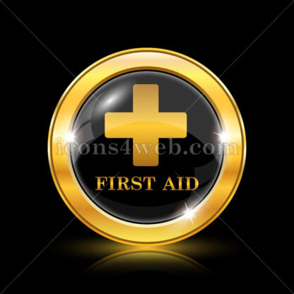 First aid golden icon. - Website icons