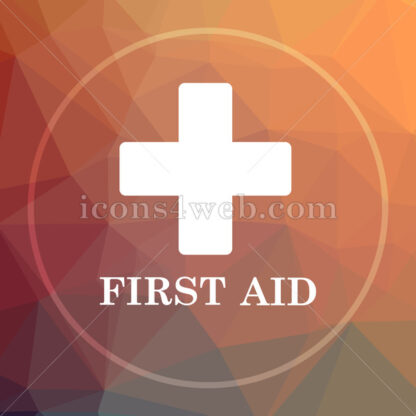 First aid low poly icon. Website low poly icon - Website icons