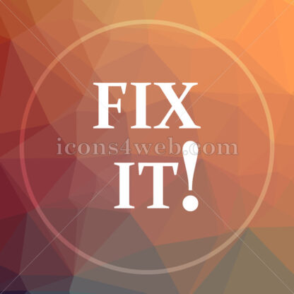 Fix it low poly icon. Website low poly icon - Website icons