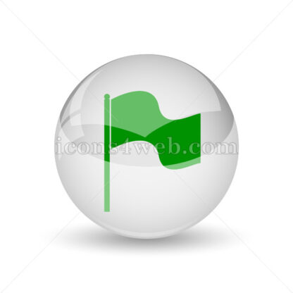 Flag glossy icon. Flag glossy button - Website icons