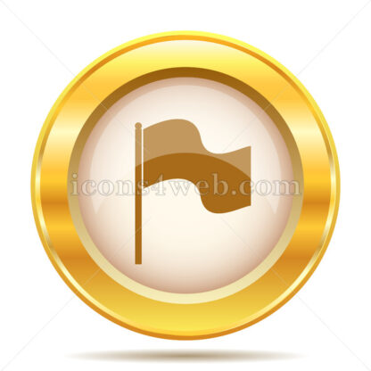 Flag golden button - Website icons