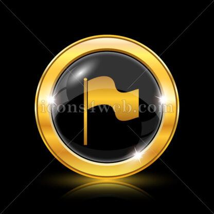 Flag golden icon. - Website icons