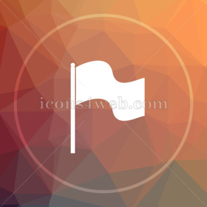 Flag low poly icon. Website low poly icon - Website icons