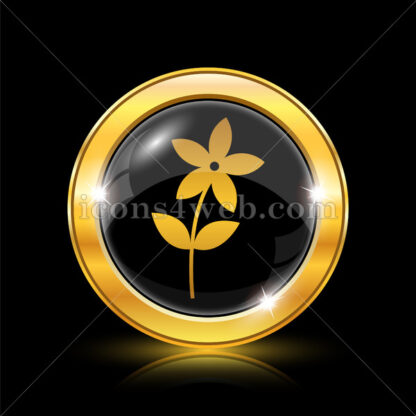 Flower  golden icon. - Website icons