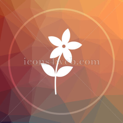 Flower  low poly icon. Website low poly icon - Website icons