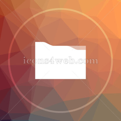 Folder low poly icon. Website low poly icon - Website icons
