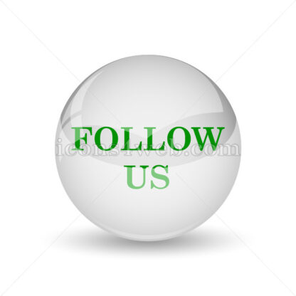 Follow us glossy icon. Follow us glossy button - Website icons