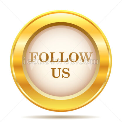 Follow us golden button - Website icons