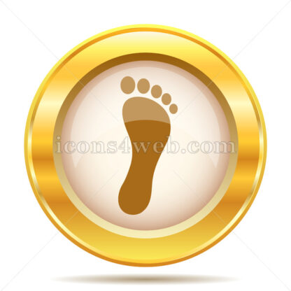 Foot print golden button - Website icons