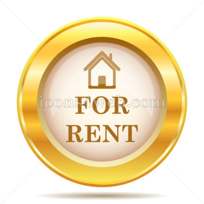 For rent golden button - Website icons