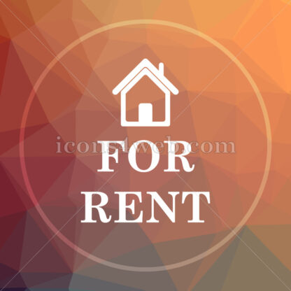 For rent low poly icon. Website low poly icon - Website icons