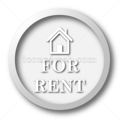 For rent white icon. For rent white button - Website icons