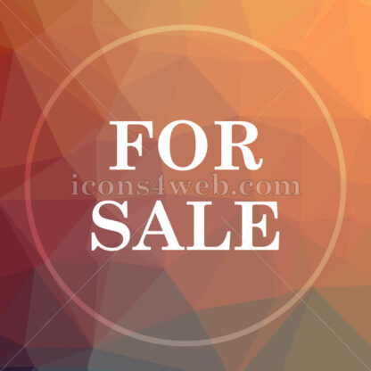 For sale low poly icon. Website low poly icon - Website icons
