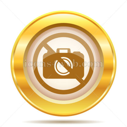 Forbidden camera golden button - Website icons