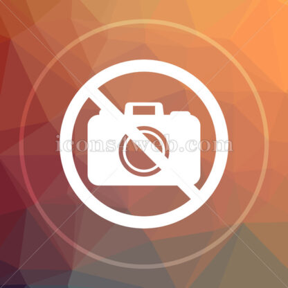 Forbidden camera low poly icon. Website low poly icon - Website icons
