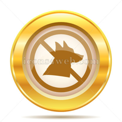 Forbidden dogs golden button - Website icons