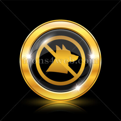 Forbidden dogs golden icon. - Website icons