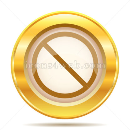 Forbidden golden button - Website icons