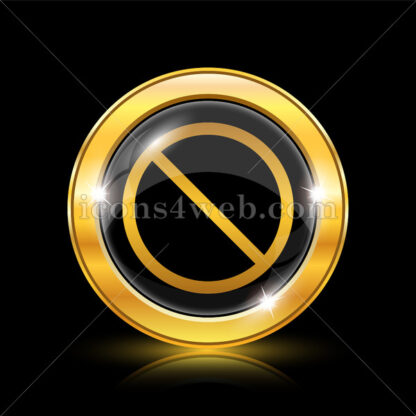 Forbidden golden icon. - Website icons