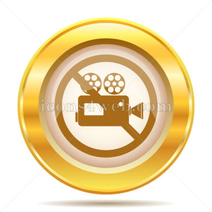 Forbidden video camera golden button - Website icons
