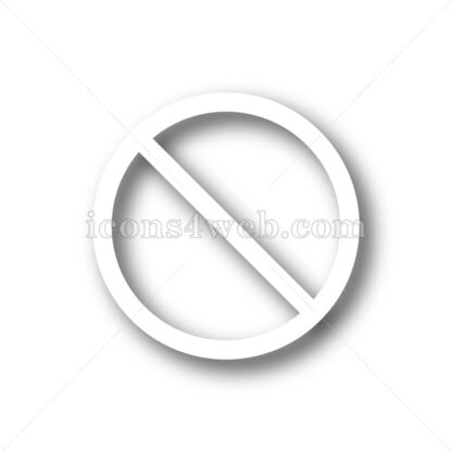 Forbidden white icon. Forbidden white button - Website icons