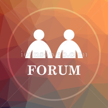 Forum low poly icon. Website low poly icon - Website icons