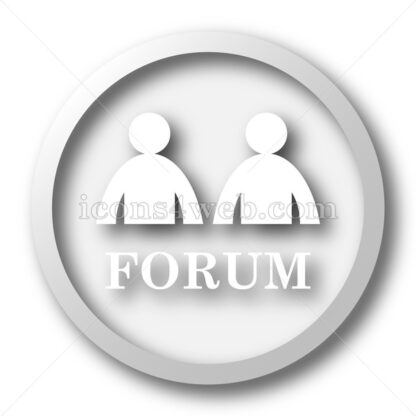 Forum white icon. Forum white button - Website icons