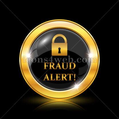 Fraud alert golden icon. - Website icons