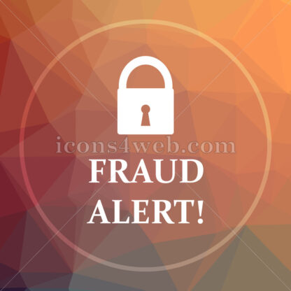 Fraud alert low poly icon. Website low poly icon - Website icons