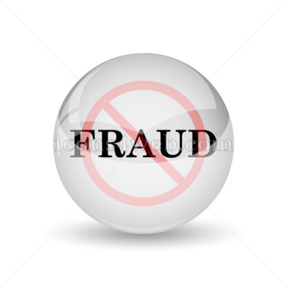 Fraud forbidden glossy icon. Fraud forbidden glossy button - Website icons